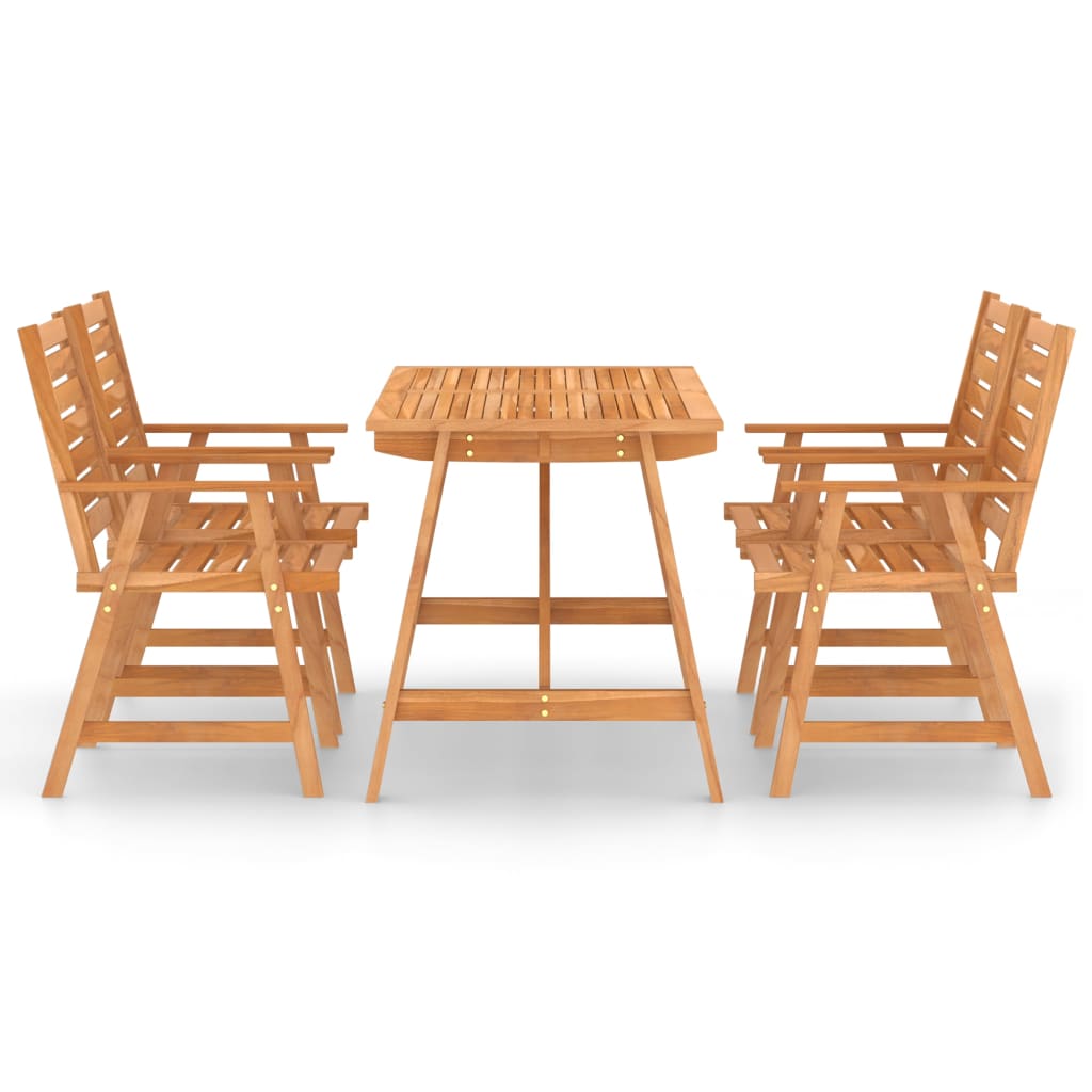 Outdoor Dining Set | Rich Wood Brown | Solid Acacia Wood | Medium