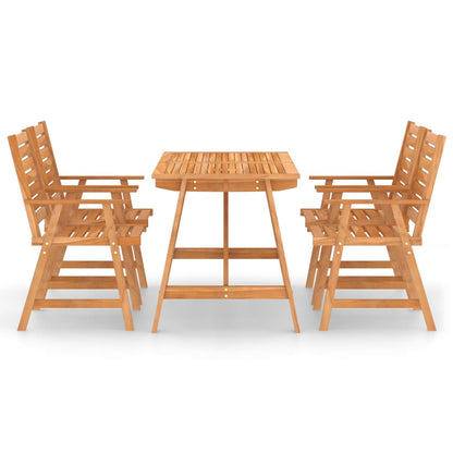 Outdoor Dining Set | Rich Wood Brown | Solid Acacia Wood | Medium