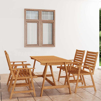 Outdoor Dining Set | Rich Wood Brown | Solid Acacia Wood | Medium