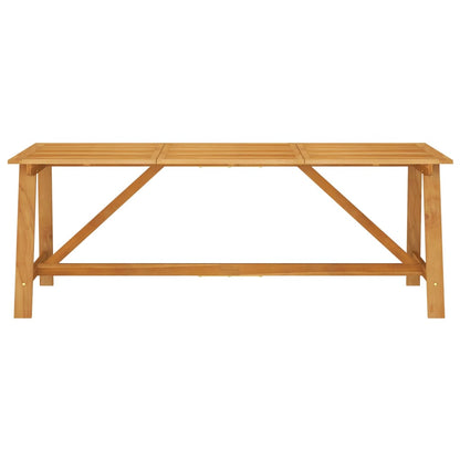 Outdoor Dining Set | Warm Brown | Solid Acacia Wood | Large | Seats Many