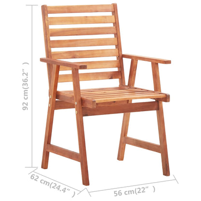 Outdoor Dining Set | Warm Brown | Solid Acacia Wood | Large | Seats Many