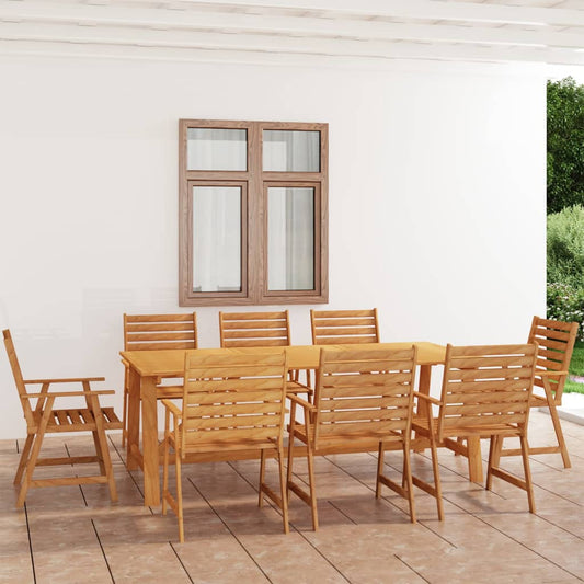 Outdoor Dining Set | Rich Warm Colour | Solid Acacia Wood | Large