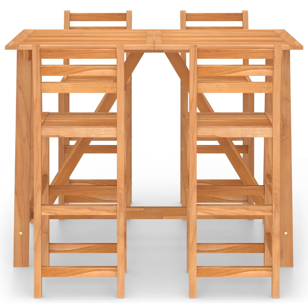 Outdoor Bar Set | Natural wood | Solid acacia wood | Medium | Footrest