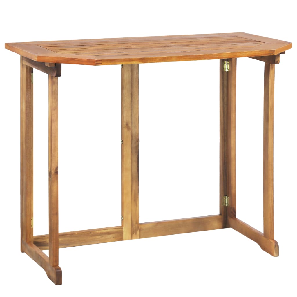 Bistro Set | Brown | Solid acacia wood | Medium | Foldable | Bistro Set