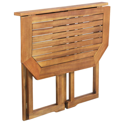 Bistro Set | Brown | Solid acacia wood | Medium | Foldable | Bistro Set