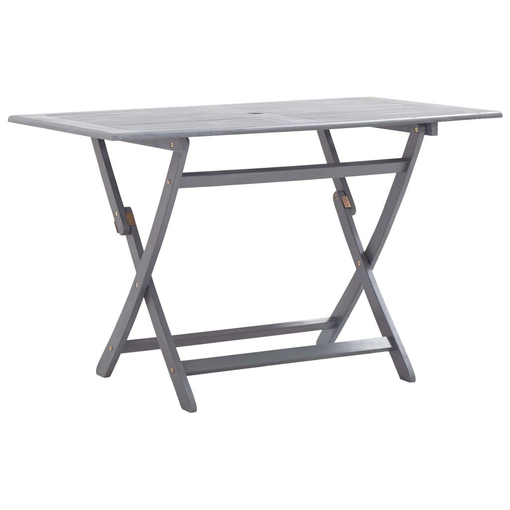 Garden Dining Set | Grey | Solid acacia wood | Medium | Foldable