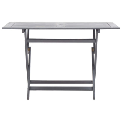 Garden Dining Set | Grey | Solid acacia wood | Medium | Foldable
