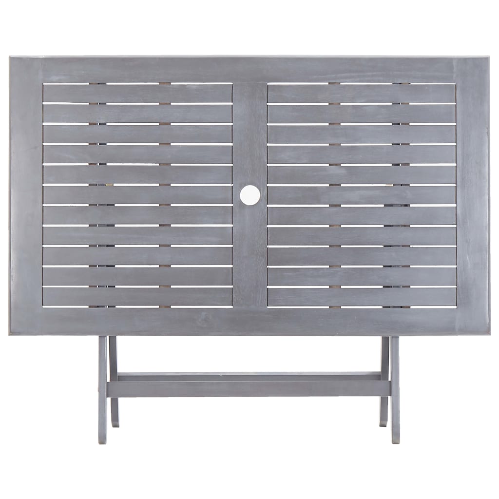 Garden Dining Set | Grey | Solid acacia wood | Medium | Foldable