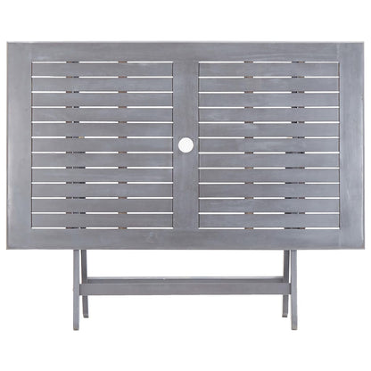 Garden Dining Set | Grey | Solid acacia wood | Medium | Foldable