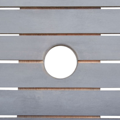 9 Piece Garden Dining Set Solid Acacia Wood Grey