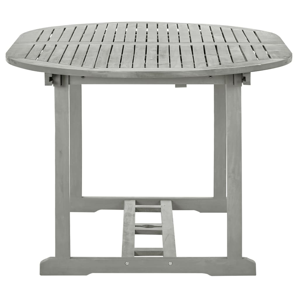 Garden Dining Set | Grey wash | Solid acacia wood | Large | Foldable