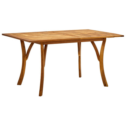 7 Piece Garden Dining Set 150x90 cm Solid Acacia Wood