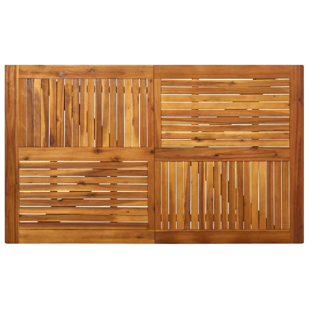 7 Piece Garden Dining Set 150x90 cm Solid Acacia Wood