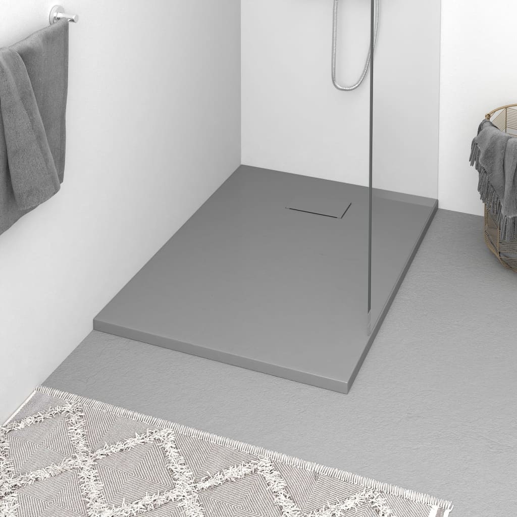 Shower Base Tray SMC Grey 100x70 cm