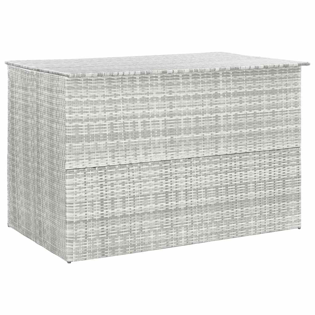 Garden Storage Box Light Grey 150x100x100 cm Poly Rattan