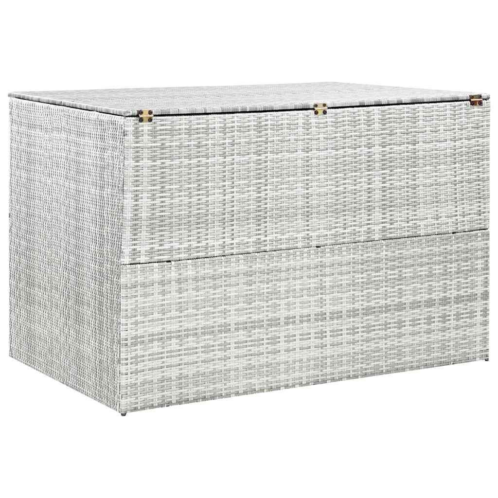 Garden Storage Box Light Grey 150x100x100 cm Poly Rattan