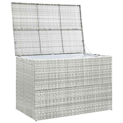 Garden Storage Box Light Grey 150x100x100 cm Poly Rattan