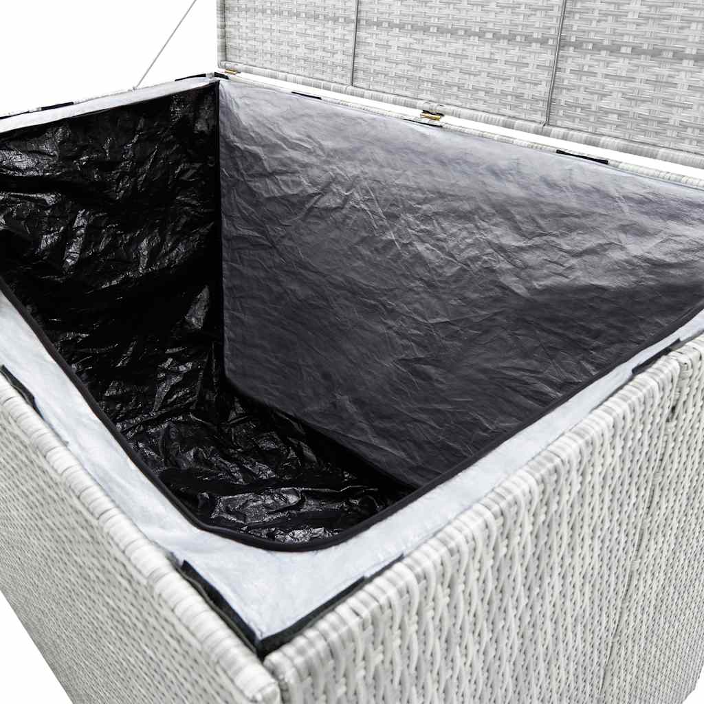 Garden Storage Box Light Grey 150x100x100 cm Poly Rattan
