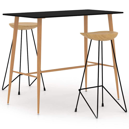 3 Piece Bar Set Black