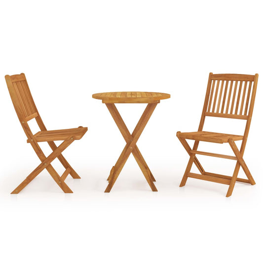 Garden Dining Set | Natural wood | Solid acacia wood | Compact