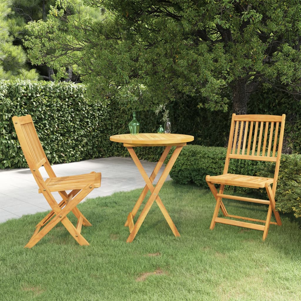 Garden Dining Set | Natural wood | Solid acacia wood | Compact