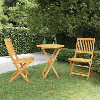 Garden Dining Set | Natural wood | Solid acacia wood | Compact