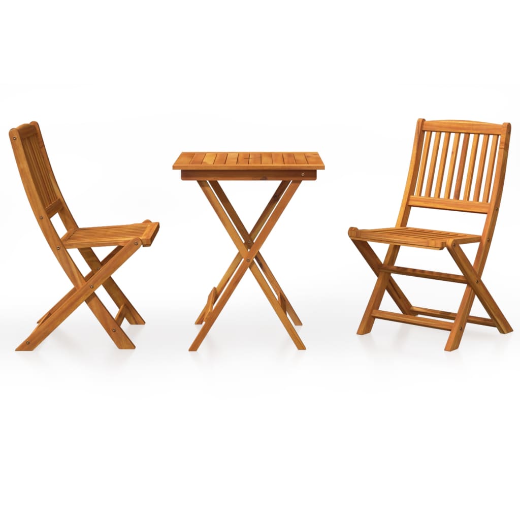 Garden Dining Set | Natural wood | Solid Acacia wood | Compact