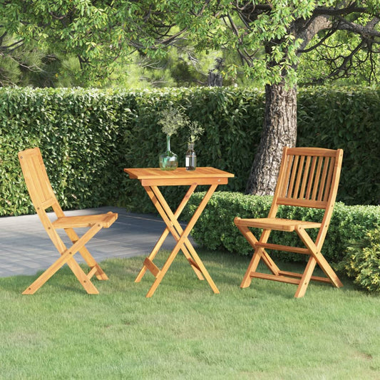 Garden Dining Set | Natural wood | Solid Acacia wood | Compact