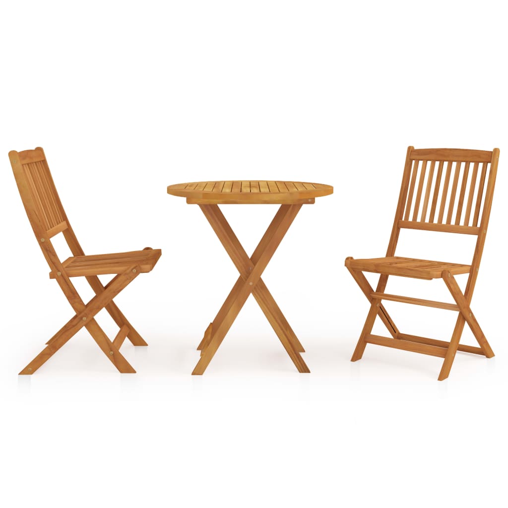 Garden Dining Set | Brown | Solid acacia wood | Compact |  Foldable