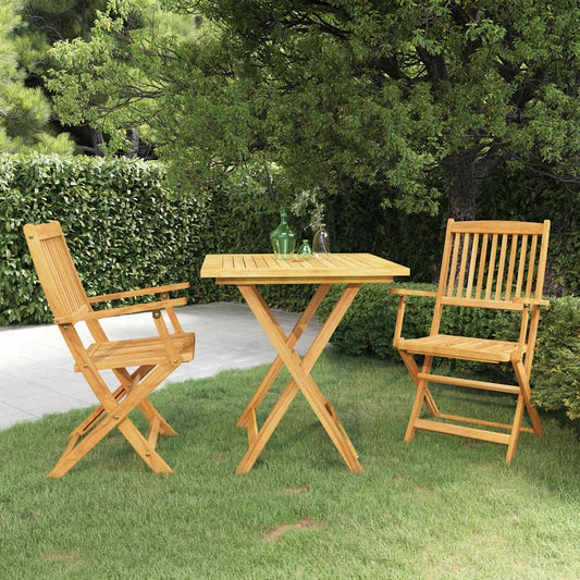 Garden Dining Set | Wooden Brown | Solid Acacia wood | Compact | Foldable