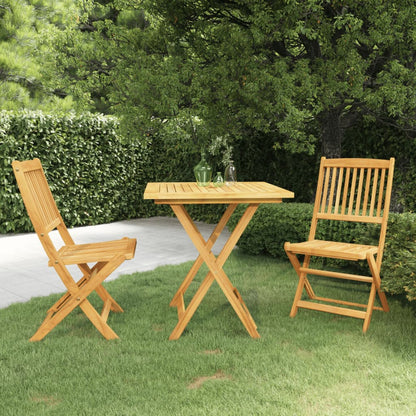 Garden Dining Set | Natural Wood | Solid Acacia Wood | Compact | Foldable