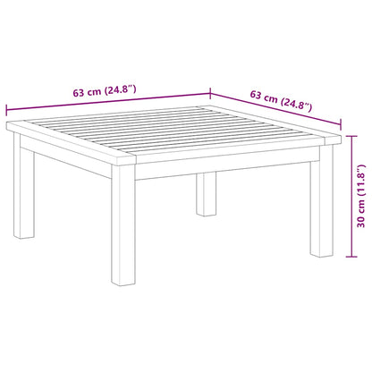 Garden Lounge Table | Brown | Solid Acacia Wood | Medium | Modular