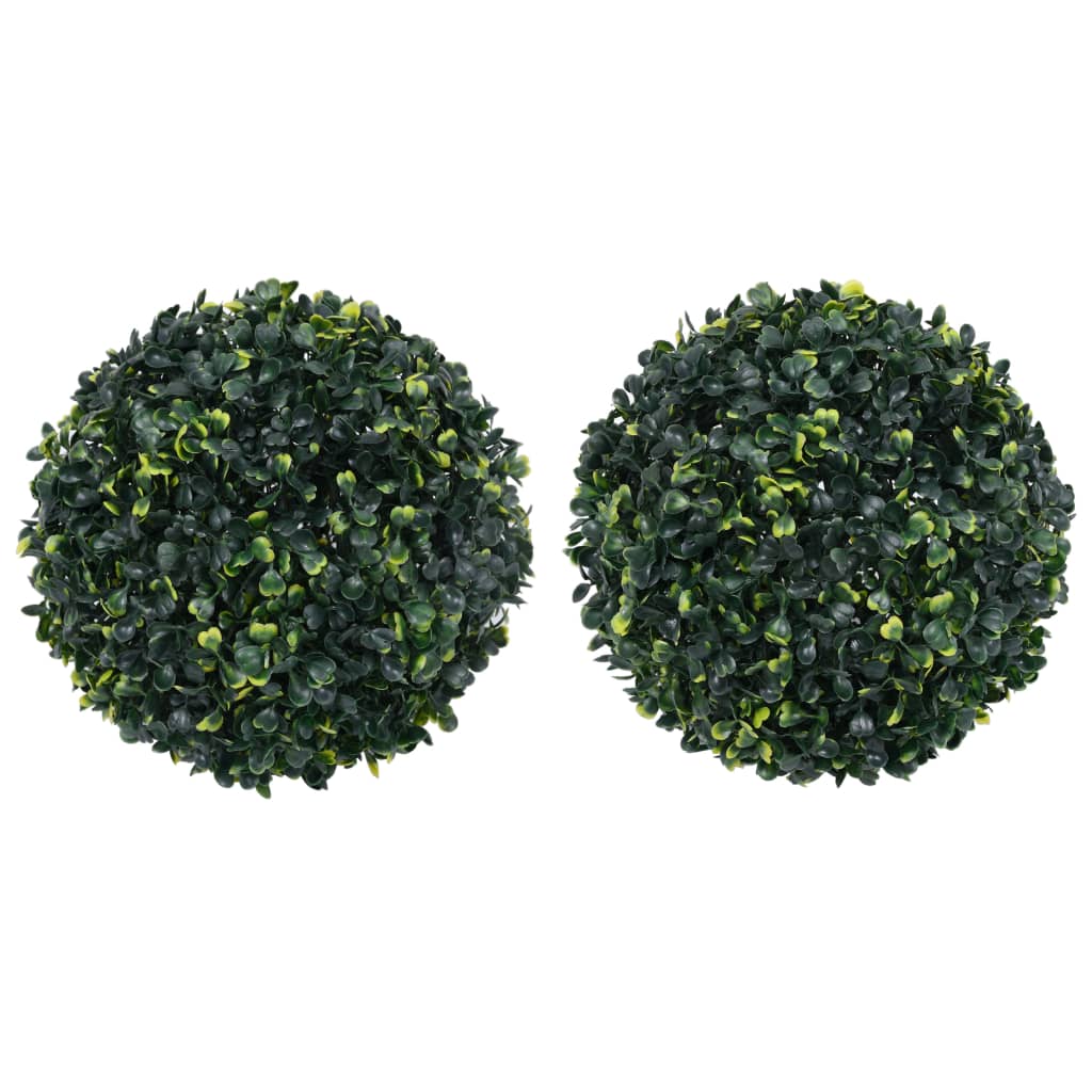 Artificial Boxwood Balls 2 pcs 45 cm displayed in a decorative pot, perfect for indoor and outdoor decoration.
