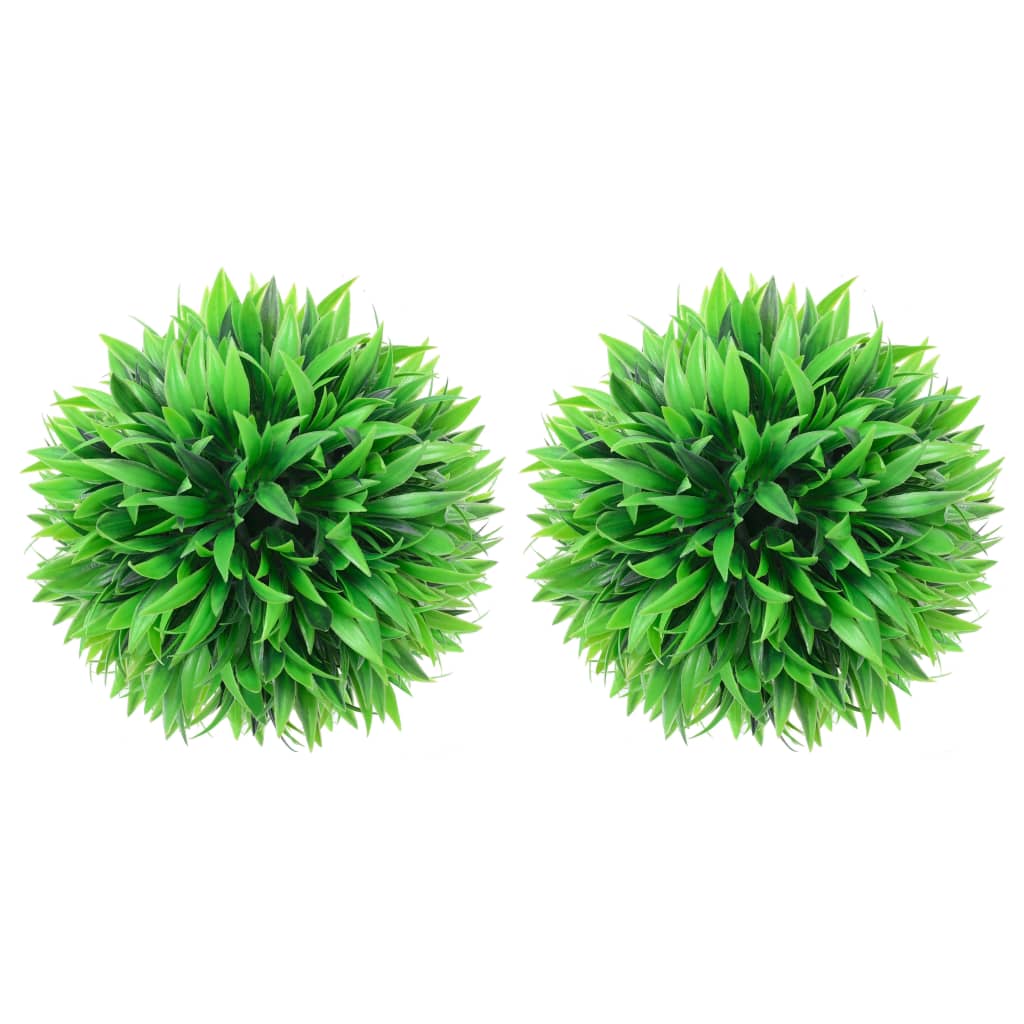 Artificial Boxwood Balls 2 pcs 30 cm - Lush green decorative spheres made from weather-resistant polyethylene, perfect for indoor and outdoor decoration.
