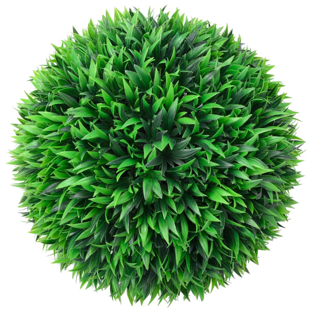 Close-up of Artificial Boxwood Balls 2 pcs 38 cm showcasing lush green texture ideal for home decor.