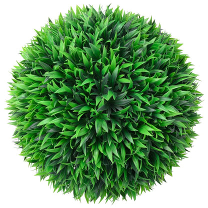 Close-up of Artificial Boxwood Balls 2 pcs 38 cm showcasing lush green texture ideal for home decor.