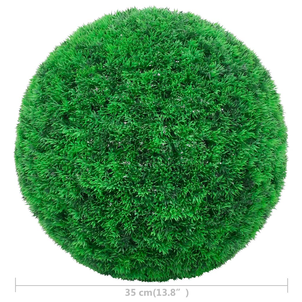 Artificial Boxwood Balls 2 pcs 35 cm with string lights, ideal for festive indoor decoration.