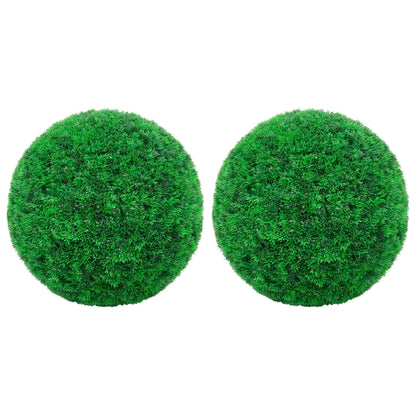 Artificial Boxwood Balls 2 pcs 45 cm for indoor and outdoor decor, showcased in a stylish planter.