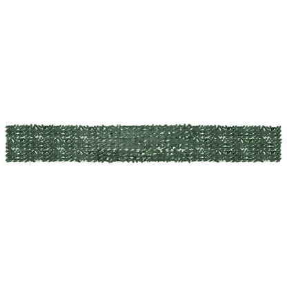 Balcony Screen with Dark Green Leaves 600x75 cm