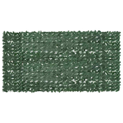 Balcony Screen with Dark Green Leaves 300x150 cm