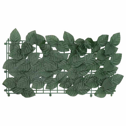 Balcony Screen with Dark Green Leaves 300x150 cm