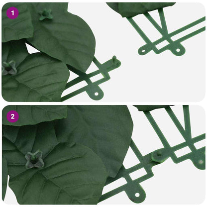 Balcony Screen with Dark Green Leaves 300x150 cm