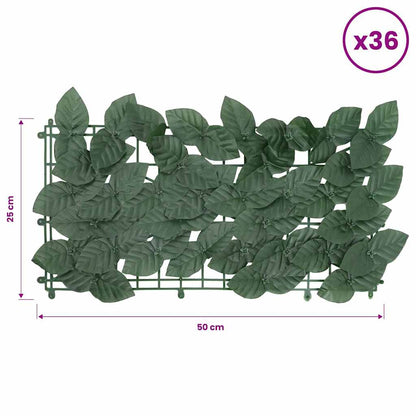 Balcony Screen with Dark Green Leaves 300x150 cm