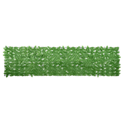 Balcony Screen with Green Leaves 300x75 cm
