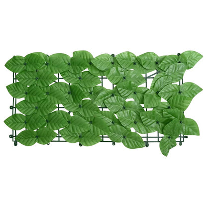 Balcony Screen with Green Leaves 300x75 cm