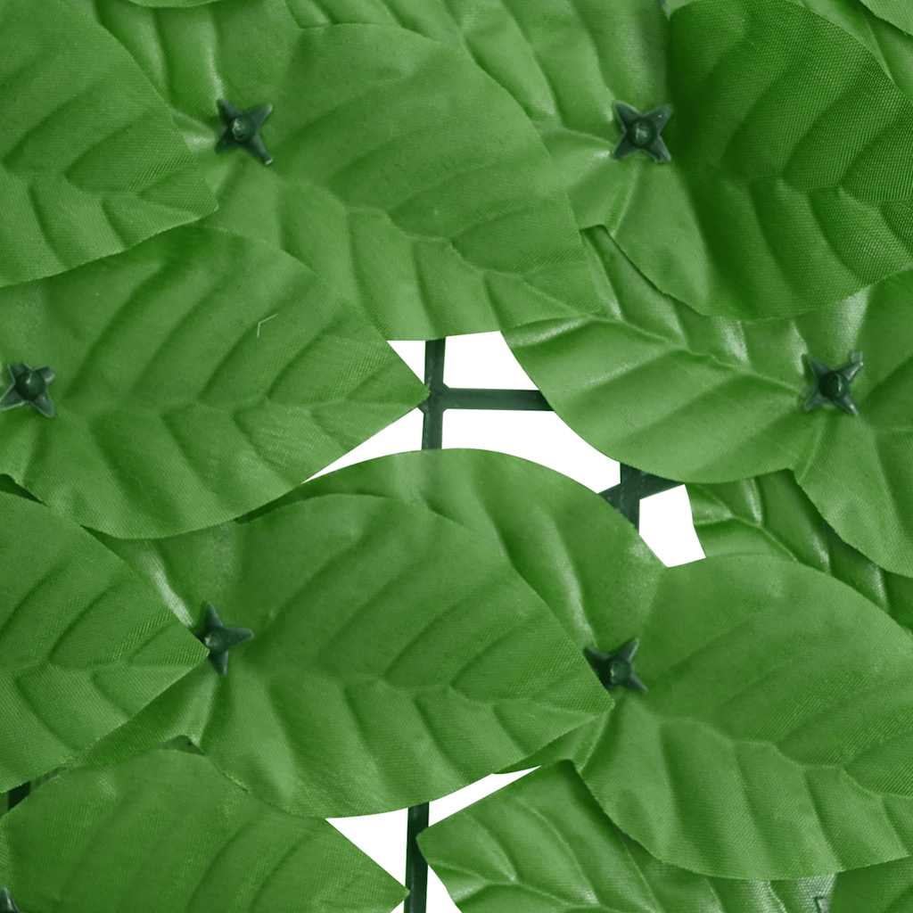 Balcony Screen with Green Leaves 300x75 cm