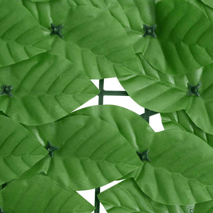 Balcony Screen with Green Leaves 300x75 cm