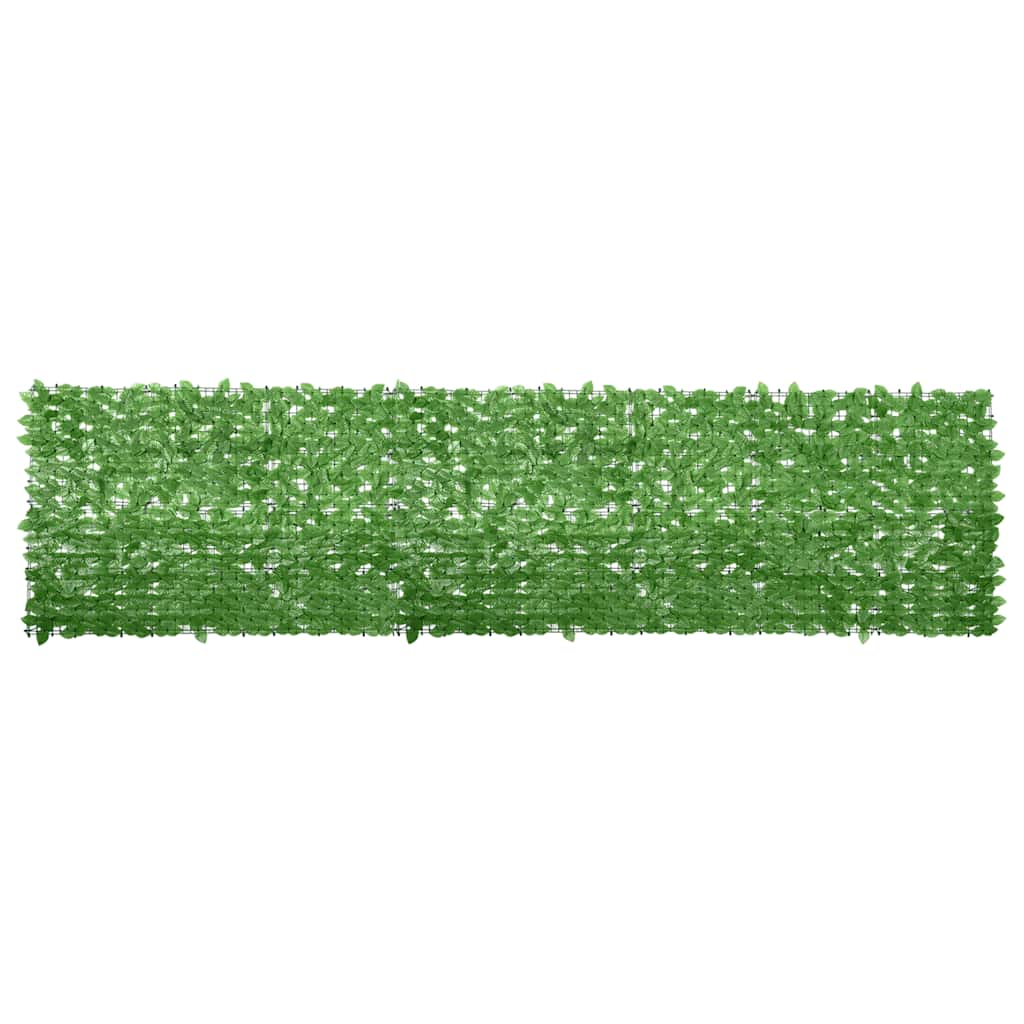 Balcony Screen with Green Leaves 400x100 cm