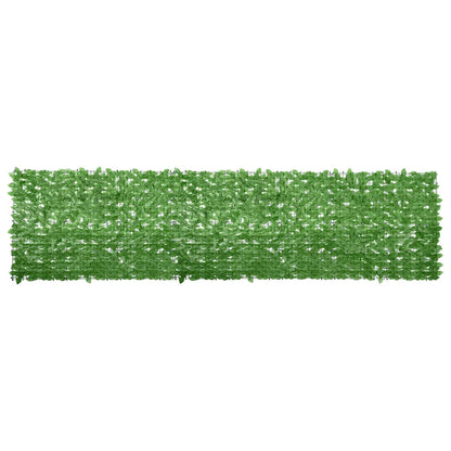 Balcony Screen with Green Leaves 400x100 cm