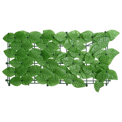 Balcony Screen with Green Leaves 300x150 cm